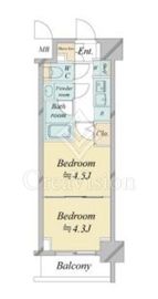 ドゥーエ新横浜 523 間取り図