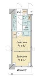 ドゥーエ新横浜 520 間取り図