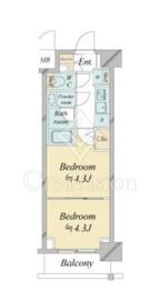 ドゥーエ新横浜 516 間取り図