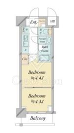 ドゥーエ新横浜 515 間取り図