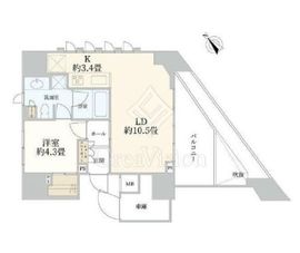 ヴァントヌーベル代々木 8階 間取り図