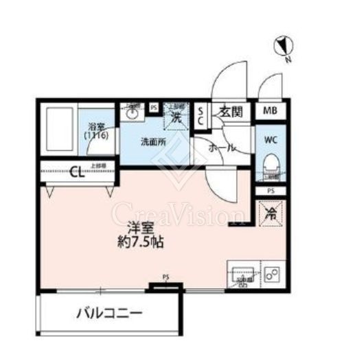 プレールドゥーク西荻窪 1階 間取り図