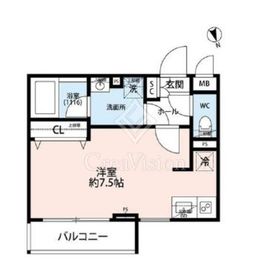 プレールドゥーク西荻窪 1階 間取り図