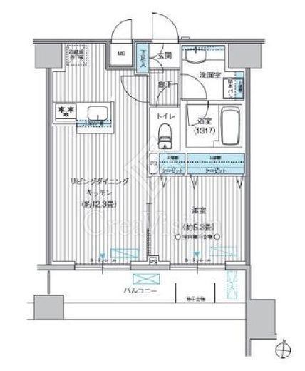 パークスリー高円寺 2階 間取り図