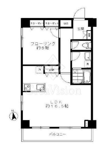 オクトピア恵比寿南 8階 間取り図