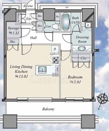 カテリーナ三田タワースイート イーストアーク 27階 間取り図