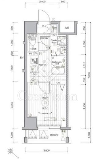 グランヴァン横濱クレストシティ 5階 間取り図