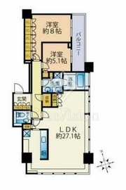 パークコート麻布十番ザタワー 26階 間取り図