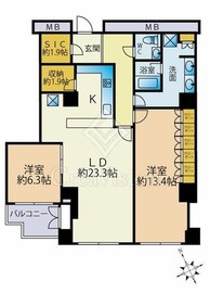 元麻布ヒルズ フォレストタワー 7階 間取り図