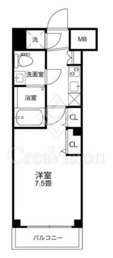 アイル新宿 2階 間取り図