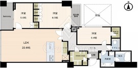 ブランズ自由が丘 1階 間取り図