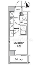 プラウドフラット蒲田Ⅱ 701 間取り図
