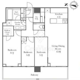 グランドメゾン白金の杜ザ・タワー 22階 間取り図