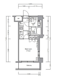 ディームス麻布狸穴町 510 間取り図