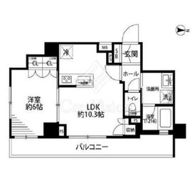 プレール・ドゥーク世田谷代田 6階 間取り図