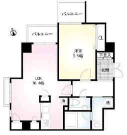 センプレ高輪 404 間取り図