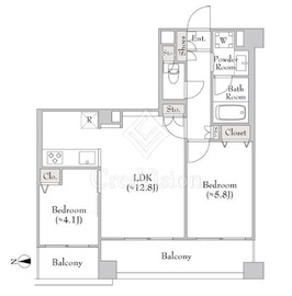 ミリアレジデンス大岡山 6階 間取り図