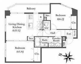 アルブル荻窪 3階 間取り図