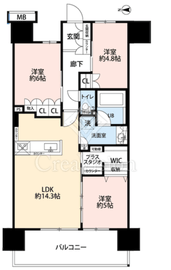 イニシア新小岩ローレルコート 6階 間取り図