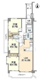 クレッセント芦花公園 6階 間取り図