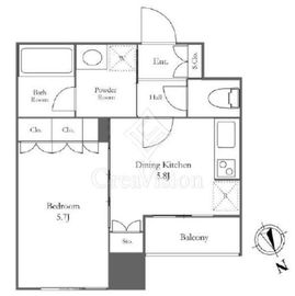ウエストパークタワー池袋 414 間取り図