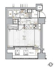 ウェリスタワー愛宕虎ノ門 18階 間取り図