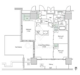 ブルックサイドレジデンス木場 1023 間取り図