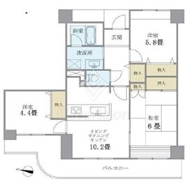 ハイムローゼ 208 間取り図