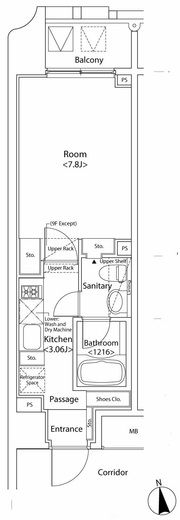 プライマル新宿若松町 903 間取り図