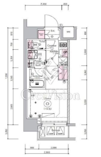 SYFORME YOKOHAMA-BANDOBASHI (シーフォルム横浜阪東橋) 9階 間取り図