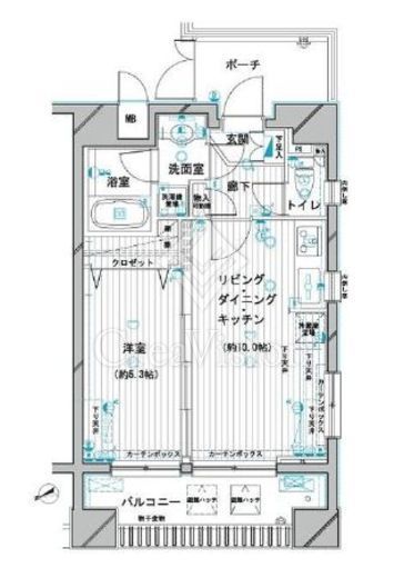 デュオ・スカーラ蒲田2 2階 間取り図