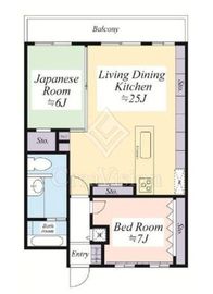 砧公園ヒミコマンション 6階 間取り図