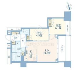 ザ・パークハウス三軒茶屋タワー 3階 間取り図