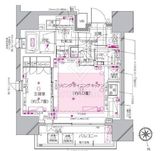 ピアース渋谷 1404 間取り図