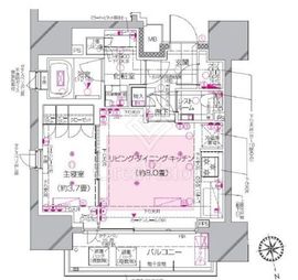 ピアース渋谷 1404 間取り図