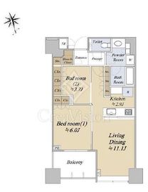 白金ザ・スカイ 18階 間取り図