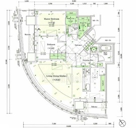 パークコート赤坂檜町ザ・タワー 2503 間取り図