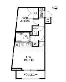 パレ・ホームズ武蔵小山２ 2階 間取り図
