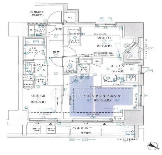 シティハウス目黒ザ・ツイン 6階 間取り図