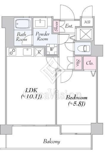 ダイワ芝浦ビル 1001 間取り図