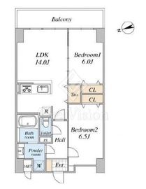 スカイグランデ千住 603 間取り図
