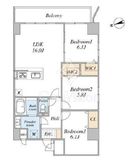 スカイグランデ千住 102 間取り図