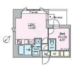 クレストコート旗の台 303 間取り図