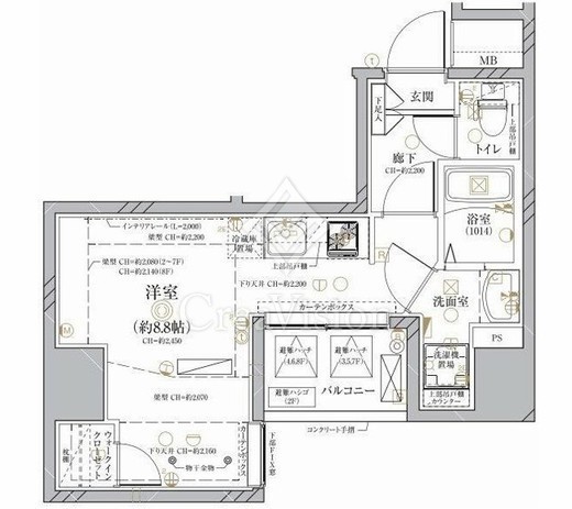 ディアレイシャス西大島駅前 6階 間取り図