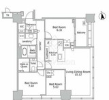 白金ザ・スカイ 21階 間取り図