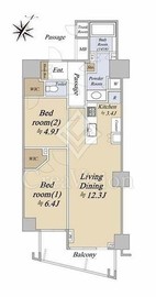 大崎ウエストシティタワーズ イースト 1階 間取り図