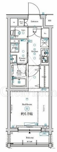 ディアレイシャス東京サウスパレス 3階 間取り図