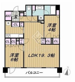 パークホームズ大岡山ラヴィアンコート 1004 間取り図