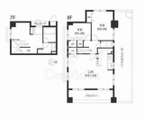サンクチュアリ菊川リバーサイドステージ 7階 間取り図