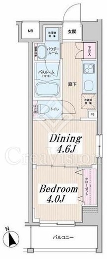 日神デュオステージ浅草2 5階 間取り図